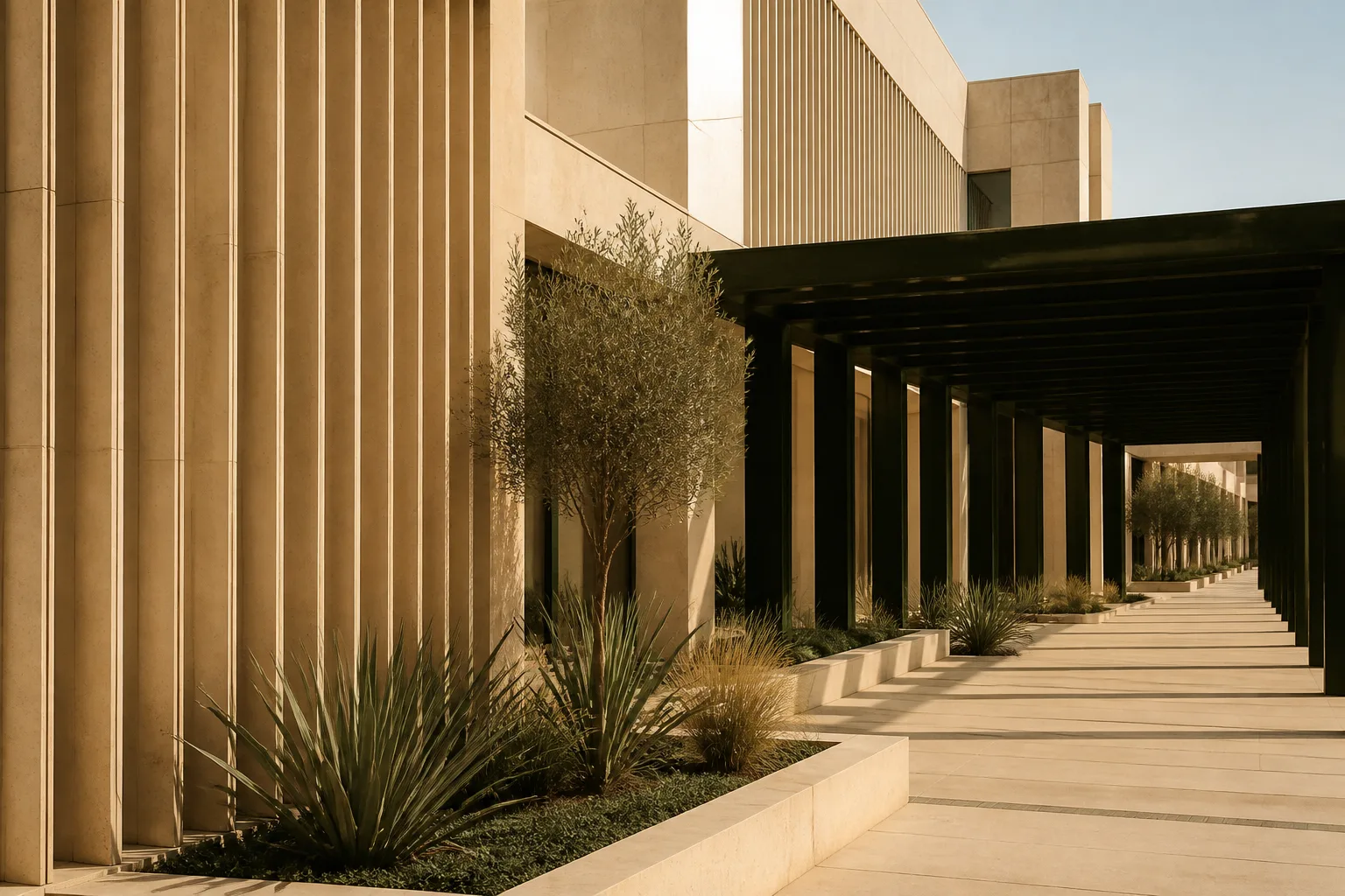 عمارة سعودية حديثة مستوحاة من بيئة الرياض